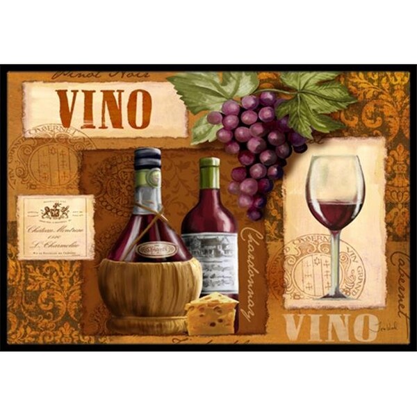 Carolines Treasures PTW2045JMAT Vino Wine Indoor & Outdoor Mat; 24 x 36 in. PTW2045JMAT - main